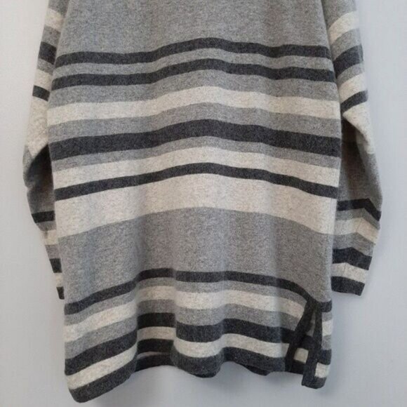 PRINCIPLES | Sweater Tunic Angora & Lambswool Stripe Crewneck Sz L - Picture 4 of 9